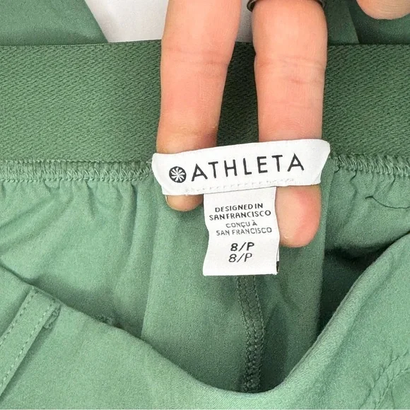 Athleta Venice High Rise Wide Leg Cargo Pants Green Size 8 - Picture 11 of 12